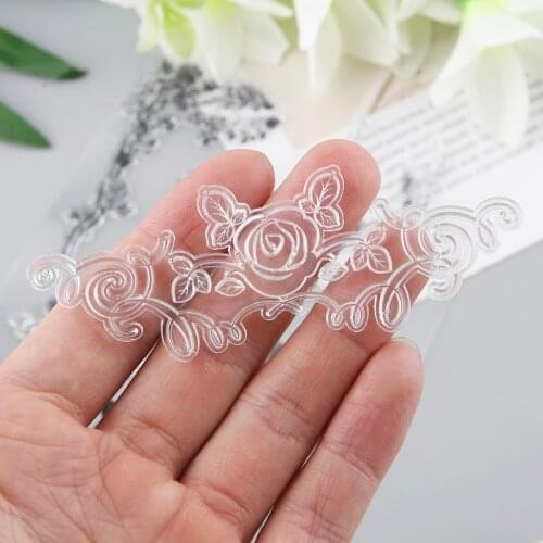Flower Vine Silicone Clear Seal Stamp DIY Scrapbooking Embossing Photo Album Decorative Paper Card Craft Art Handmade Gift QXNB