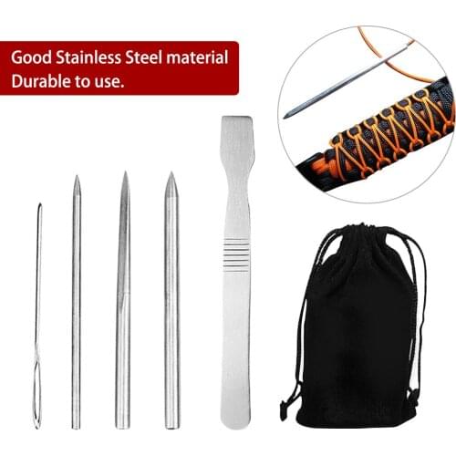 Paracord Stitching Set Stainless Steel Umbrella Rope Needle Bracelet Flattener Knitting Needles DIY Jewelry Accessories
