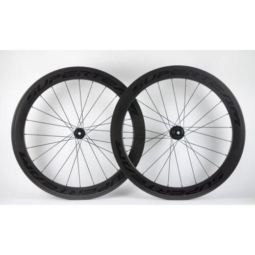 SuperTeam 700C 60mm Carbon Clincher Disc Brake Wheelset 30% matte