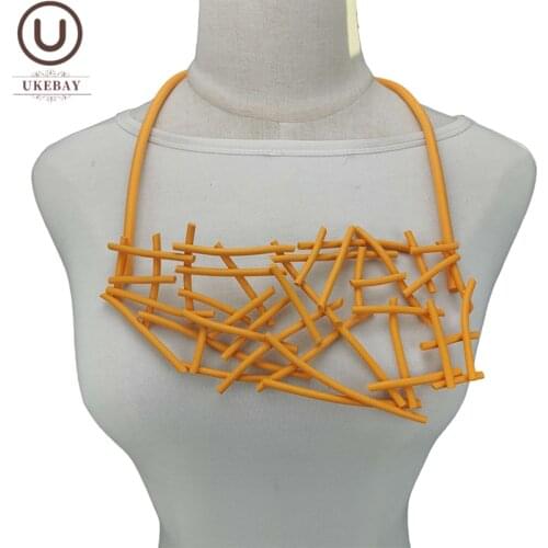 UKEBAY New Handmade Strange Pendant Necklace Mesh Design Jewelry Women Statement Necklaces Gothic Clothes Accessories Jewellery