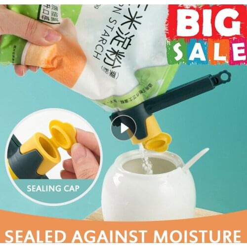 Sealing Bag Clips Sealer Discharge Nozzle Sealing Clip Food Bag Sealing Clip Kitchen Food Milk Storage Organization With Lid