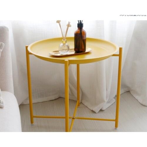 45*45CM Northern Europe tea table Iron side table Piano coating Bedside table Small disc Coffee table
