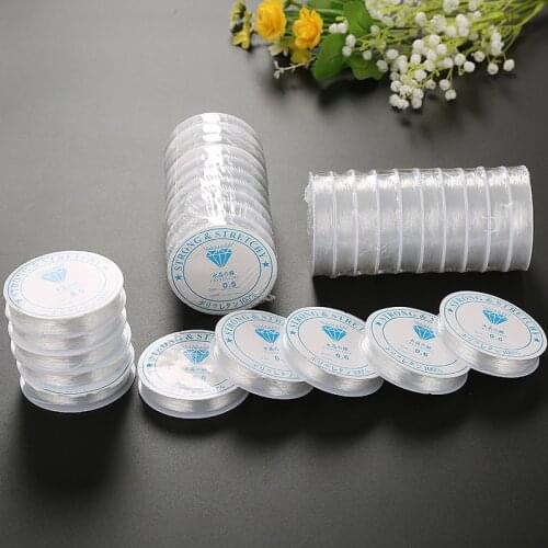 0.4mm 0.5mm 0.6mm 0.7mm 0.8mm 1mm 1.2mm Crystal Elastic Beading Cord String Thread jewelry finding DIY Fashion Necklace Bracelet