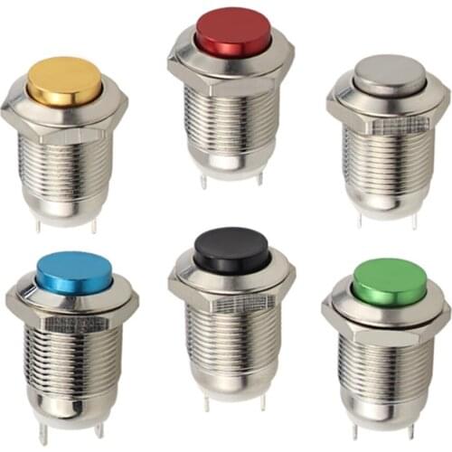 12mm Waterproof Momentary High Round Metal Push Button Switch Car Start Horn Speaker Bell Automatic Reset Swith