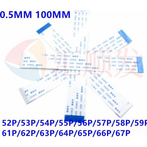 200pcs! 0.5MM 100MM FFC/FPC flat soft line FFC connection line electronic line 10CM 52P/53P/54P/55P/56P/57P/58P/59P/61P/62P/63P