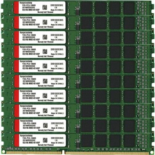 50 pcs or 100pcs lot DDR3 8GB RAM 1333Mhz PC3-10600 DIMM Desktop 240 Pins 1.5V NON ECC