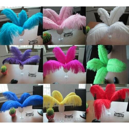500pcs/lot!18-20inches perfect White Red Black Royal Blue Turquoise Purple Fushia Pink Yellow Green Orange Ostrich feathers