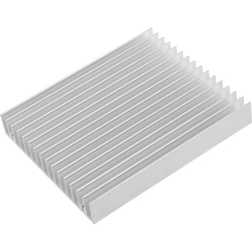 PROMOTION! Silver Tone Aluminium Heat Diffuse Heat Sink Cooling Fin 120x100x18mm