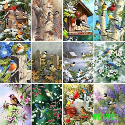 Diamond Painting Birds Cross Stitch Diamond Embroidery Animal Needlework Picture Of Rhinestones Gift Handmade Home Decor