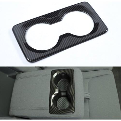 Car Rear Row Water Cup Holder Frame Trim For Dodge Ram 2018 Up ABS Interior Styling Molding
