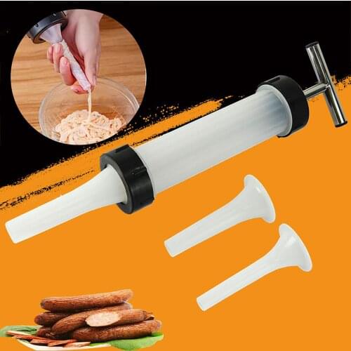 Household Practical Convenient Durable Simple Safe Homemade Manual Meat Beef Sausage Maker Stuffer Filling Funnel Tool
