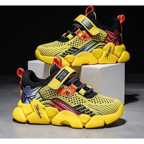 Kids Spring Summer Mesh Sneakers Casual Training Breathable Running Sports Shoes For Boys Toddler Lightweight Velcro Footwear