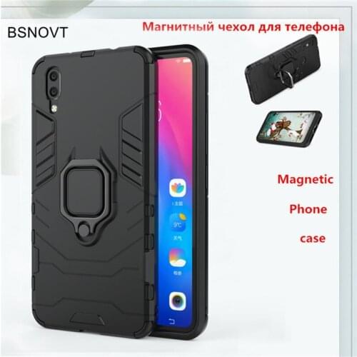 For Vivo X21 ud Case Cover TPU+ PC Bumper Magnetic Phone Holder Hard Anti-knock Phone Case For Vivo X21 ud Cover For Vivo X21 ud