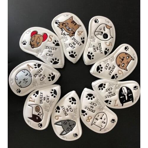 DULLY NA CAT lazy Cat Golf Club Cover, iron cover, golf club cover Pu