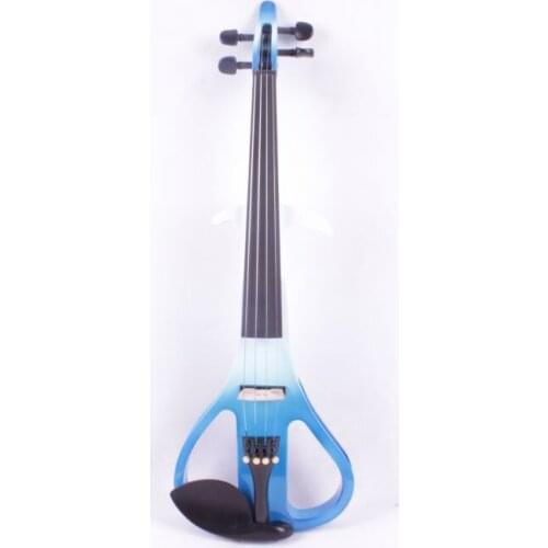 3# one 4 string blue and white color Solid wood electric violin