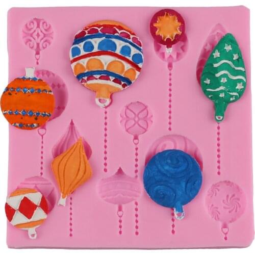 Christmas Silicone Creative DIY Christmas Ball Patterns Silicone Mold Fondant Mold Cake Decorating Tools Chocolate Gumpaste Mold