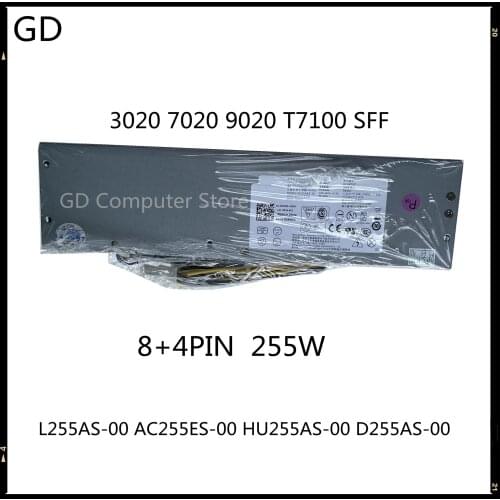 GD Original For Dell 3020 7020 9020 T7100 SFF 255W Power Supply L255AS-00 AC255ES-00 HU255AS-00 D255AS-00 V9MVK FP16X HK355-82PP