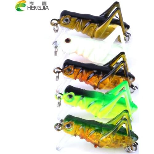 HENGJIA 50pcs 3.3cm/3g luminous locust fishing lures wobblers fishing baits insect pesca fishing tackles