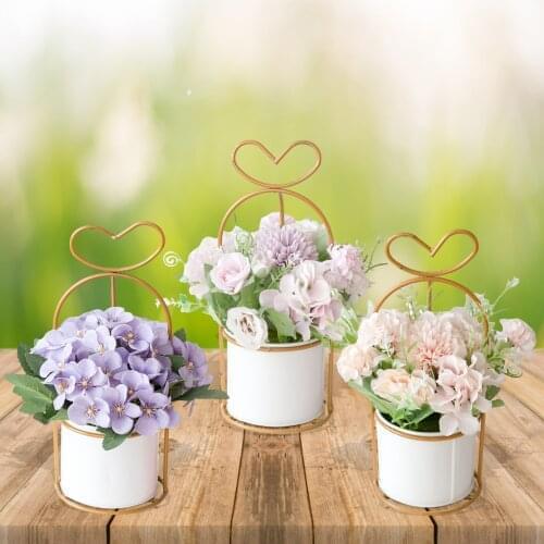 Nordic Artificial Plants Pine Bonsai Small Tree Flower Pot Plants Fake Flowers Potted Hanging Ornaments for Home Decoration