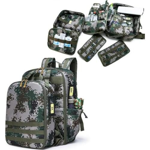 Outdoor First Aid Kit Large Capacity Sports Camouflage Nylon Waterproof Messenger Bag Family Travel Emergency BagDJJB039