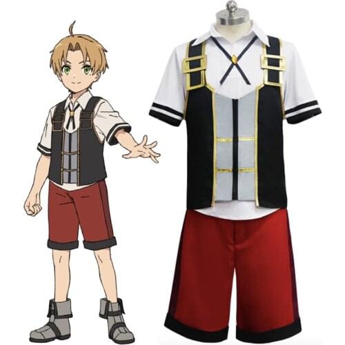 Anime Comic Mushoku Tensei Jobless Reincarnation Cosplay Costume Rudeus Greyrat Cosplay Costume Uniforms Clothes Suits Outfits