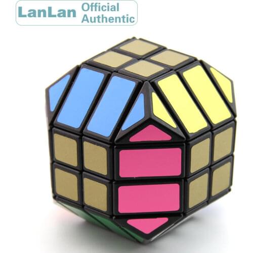 LanLan 4x4 12 Rhombic Magic Cube Speed Puzzle Antistress Brain Teasers Educational Toys For Children