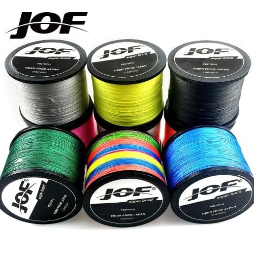 JOF Fishing Line Braided 4 STRANDS 1000M/500M/300M Super Strong Multifilament Fishing line Carp Fishing pesca 10LB-120LB
