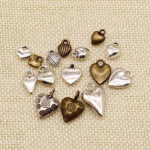 New 20pcs Smooth Peach Heart Pendant For Jewelry Making Diy Necklace Accessories