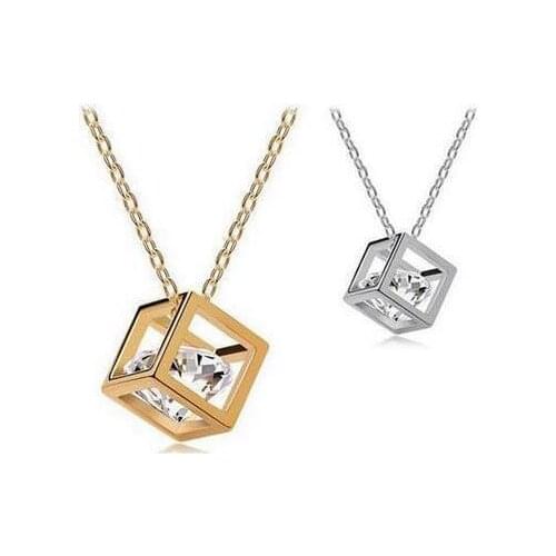 New fashion Square zircon necklace For Women girl Accessories jewelry wholesale