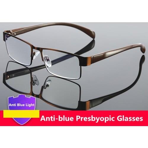 MEN Titanium Alloy Reading Glasses , Presbyopia Non Spherical 12 Layer Coated Eyeglasses (+1.0 +1.5 +2.0 +2.5 +3.0 +3.5+4.0 )