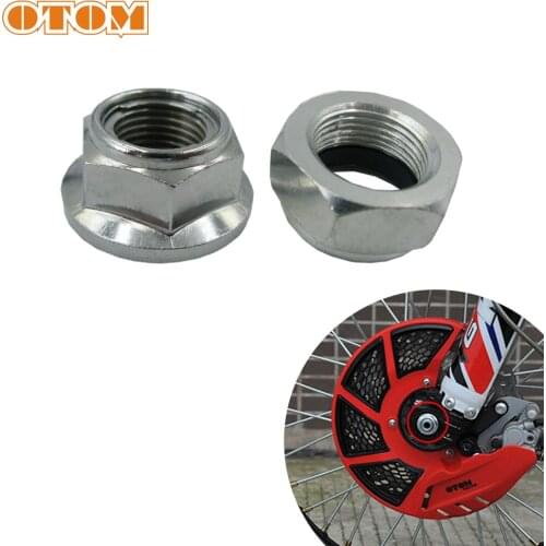 OTOM Frond And Rear Wheel Axle Nut Hub Large Axle Nut Fixed Gear Motocross Cycling For HONDA CRF250 450 Stainless Steel