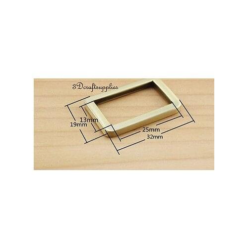 Rectangle Rings webbing Belt buckle alloy anti brass 25mm 1 inch 10pcs U73