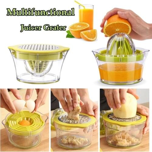 Manual Juicer 4 In 1 Multifunctional Lemon Squeezer Orange Citrus Juicer Measuring Cup Vegetable Fruit Hand Juicer Kitchen Tools
