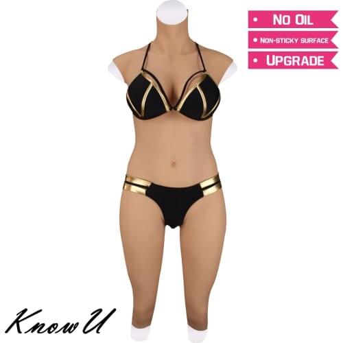 KnowU No-oil E Cup Silicone Breast Forms Fake Boobs Full-body Suit For Crossdresser Transgender Upgraded