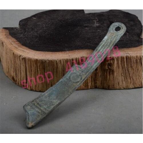 Old bronze knife coins, antique bronze vessels, antique collection crafts