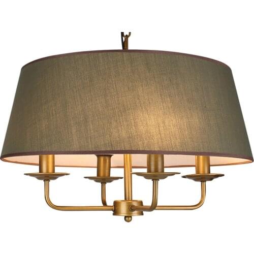 Fabric Drum Shade Pendant Light Loft Pendant Lamp Green Cloth Suspension Light Bedroom Study Home Pendant Lighting PA0398