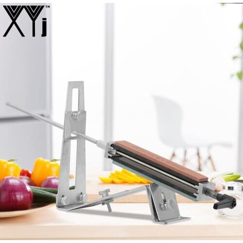 Knife Sharpener All Iron Steel Professional Chef Knife Sharpener Kitchen Sharpening System Fix-angle With 4 Stones Whetstone