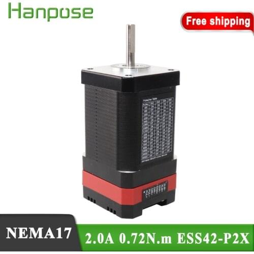 Nema17 ESS42-P2X-60MM Closed loop Integrated Stepper servo motor with driver 0.72N.m 2.0A Servo-stepper motor & drive Hybrid
