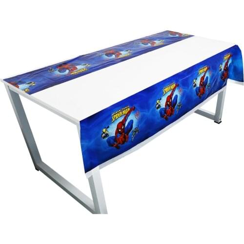 1Pcs spiderman Cartoon 108*180cm Kids Boy Birthday Party family party Disposable Baby Shower Tablecloth Party Supplies