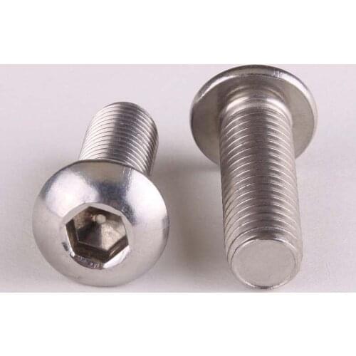 15PCS 0493 304 Stainless Steel Round Head Hexagon Pan Head M4*16