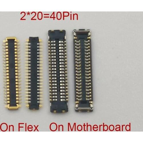 2pcs 40Pin LCD Display FPC Connector On Motherboard for Xiaomi Redmi Note 7 Note 8 Note7 Note8 Pro 7Pro 8Pro Screen Flex Port