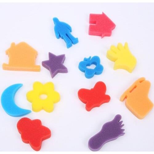 24Pcs DIY Sponge Seal Doodle Kids Art Craft Painting Animal Sponge Blocks Painting Early Education Supplies