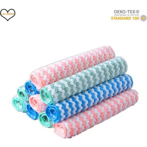 3pcs Kitchen Non-sticky Oil Microfiber Towels Household Dish Towel Bathroom Cleaning Rag Absorbent Napkins Cleaning Cloth