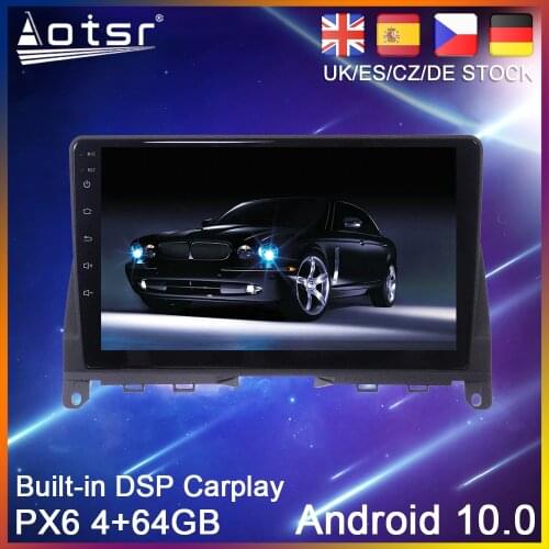 Android 10 PX6 Car GPS Navigation For Mercedes-Benz clase C 3 W204 S204 2006+ Car DVD Auto Radio Multimedia Player HeadUnit 2Din