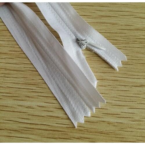 Free shipping! white invisible zipper 28CM Skirt Dress back cushion Zipper 3# Mix Color 15pcs/lot DIY Manual Garment accessories
