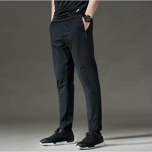 Thin section quick dry men Pants Casual Joggers Bodybuilding Fitness Sweat Trousers Time limited gym Sweatpants streetwear