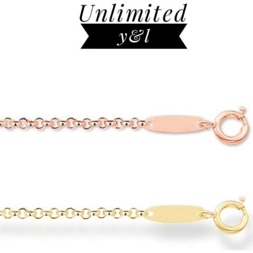 3MM Gold/Rose Gold Color Basic Link Chains Necklaces for Women and Men Necklace Accessories Fit Pendant Fashion Jewelry Gift