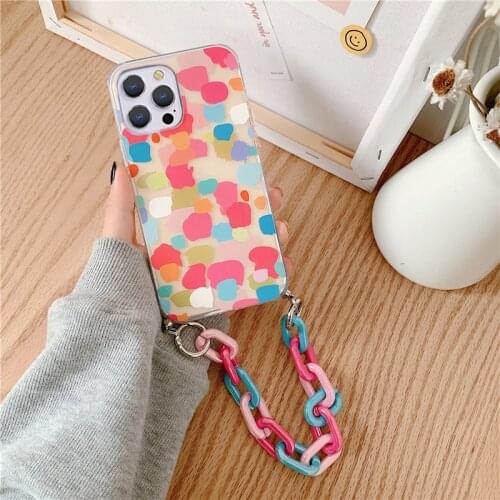 Phone Cases for Huawei Honor 30 9X Pro 9A 20 9s 9C 30S X10 Max Play 10i Play 9 View10 20 Lite 20i 7A 8C 8X Colorful Chain Cover