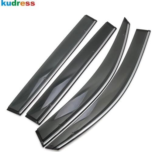 For Volkswagen Tiguan MK2 2017 2018 2019 Car Window Deflectors Wind Deflector Sun Guard Rain Vent Visor Cover Trim Accessories