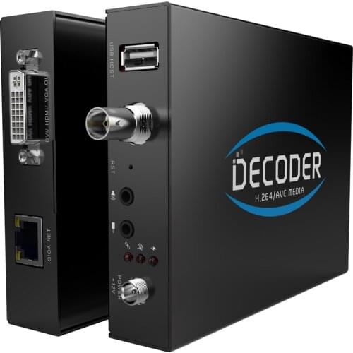 ISEEVY H.264 SDI IP Decoder with SDI HDMI-compatible VGA DVI Output support SRT RTMP RTSP RTP UDP HTTP network stream decoding